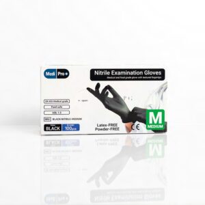 Black Disposable Nitrile Exam Gloves x100 Medium
