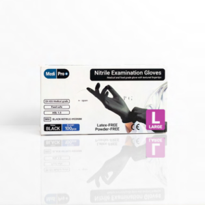 Black Disposable Nitrile Exam Gloves x100 Large